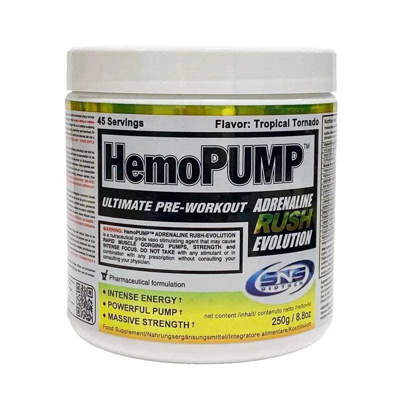 SNS hemopump pre-workout tropical tornado 250 g